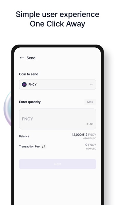 FNCY : Blockchain Platform Screenshot