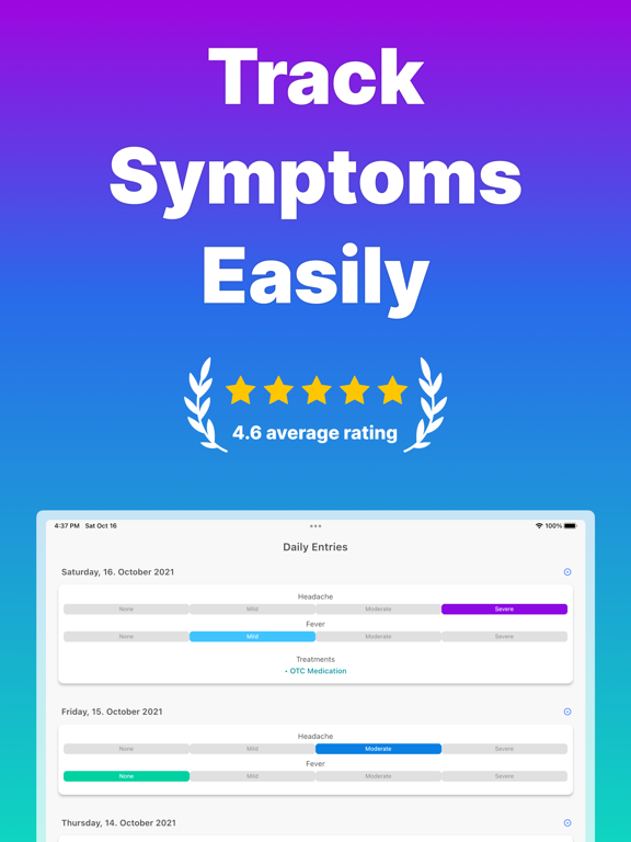 Screenshot #4 pour Symptom Log