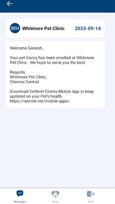 VetNvet Client Connect Screenshot