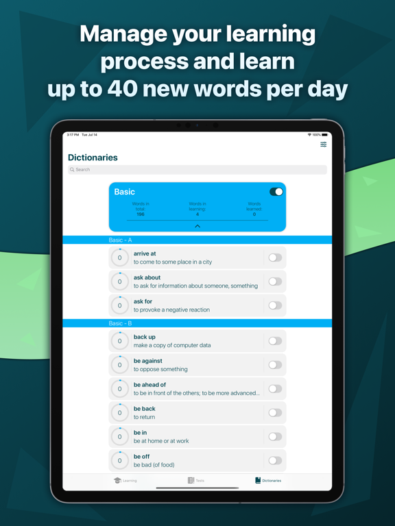Phrasal Verbs - Learn English iPad screenshot 5 - Education app