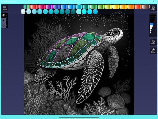 Rainbow Paint Coloring App iPad screenshot 3 - Entertainment app