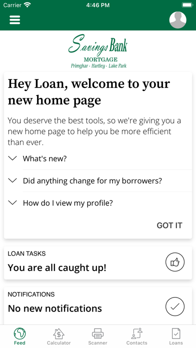 Savings Bank Mortgage Screenshot