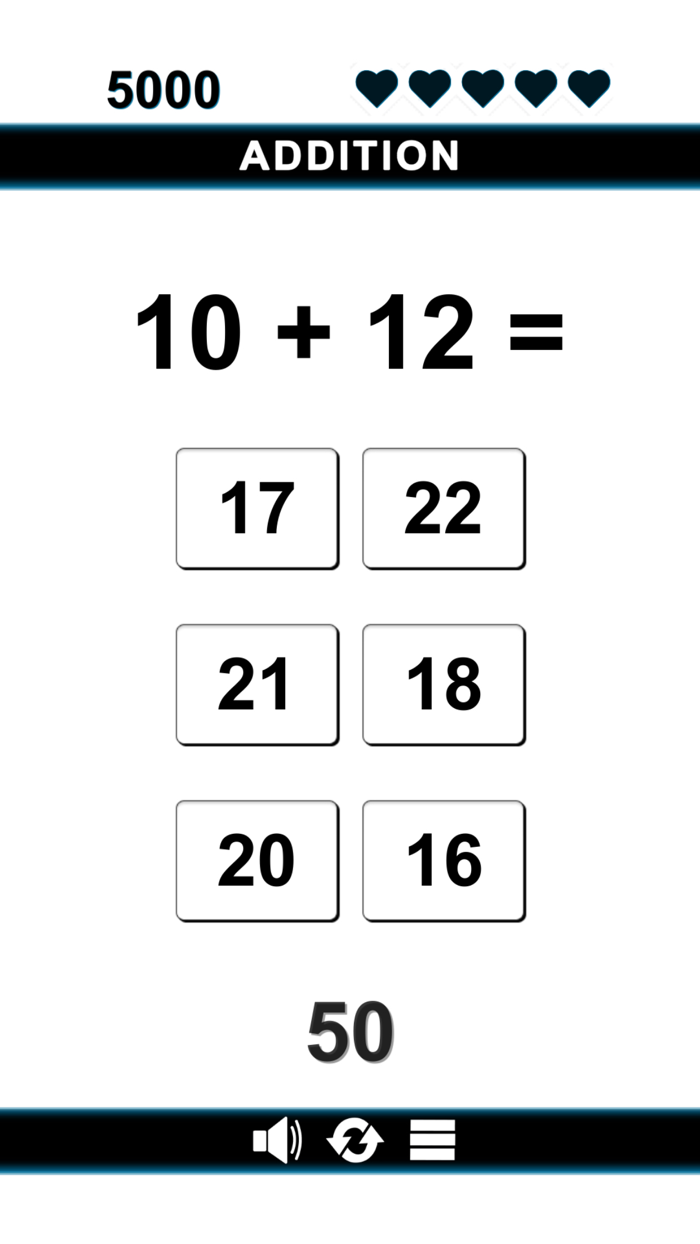 Simple Math Cards