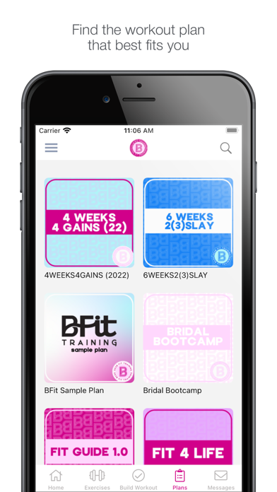 BFit Training Screenshot