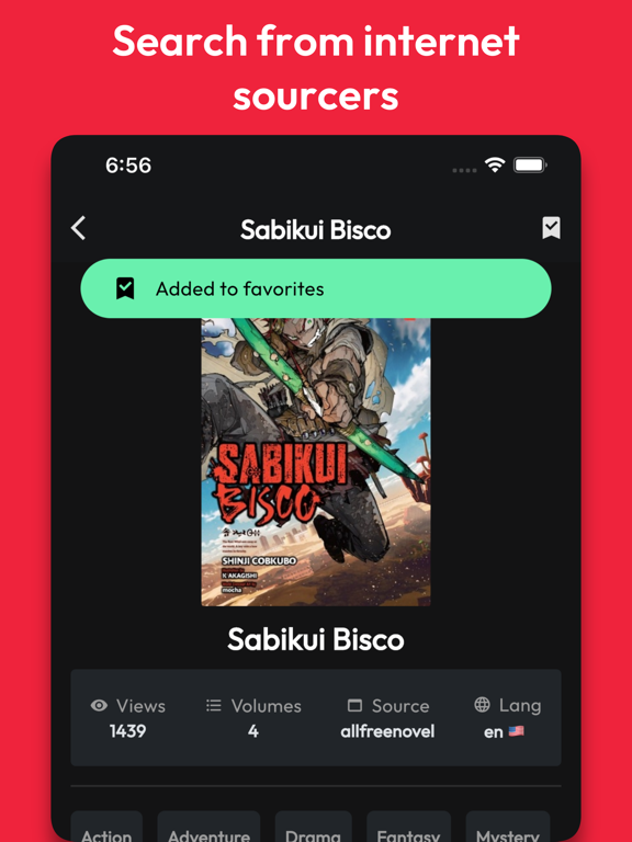 InkCat: Light novels iPad screenshot 2 - Book app