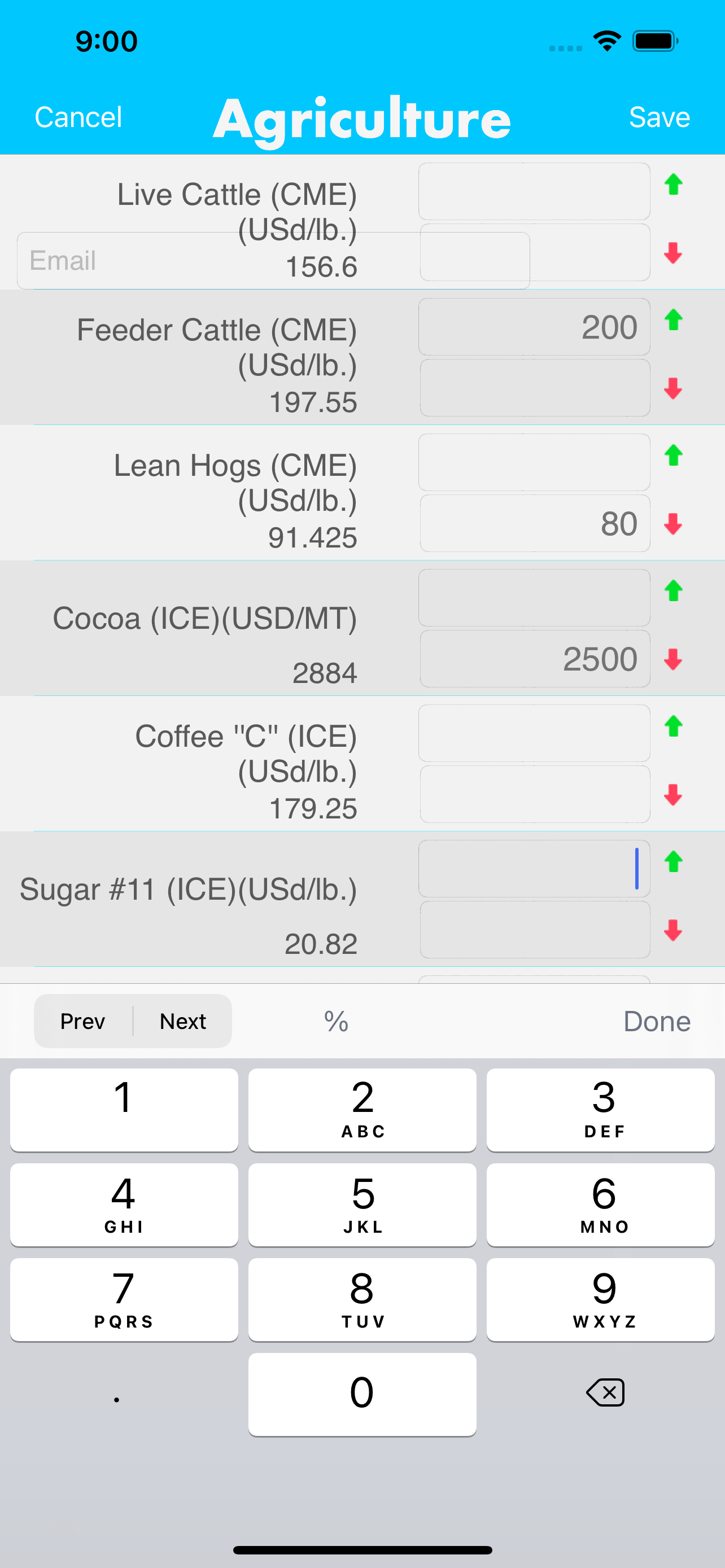 Agriculture Price Alert