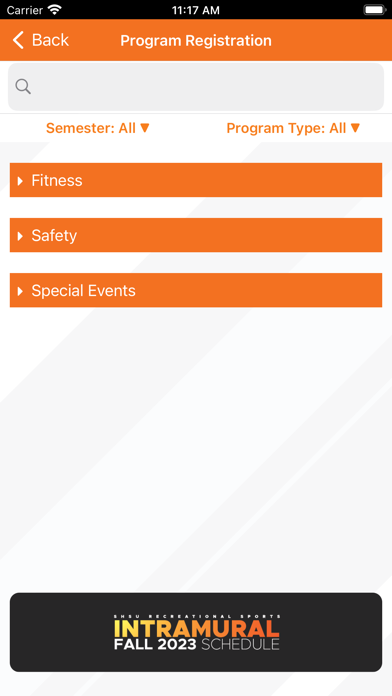 SHSU Campus Rec Screenshot
