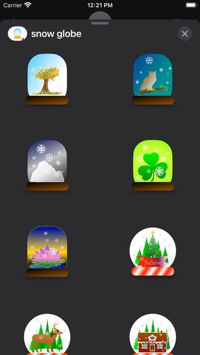 snow globes stickers Screenshot