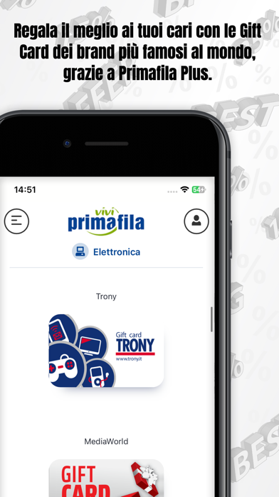 Primafila Gift Card Screenshot