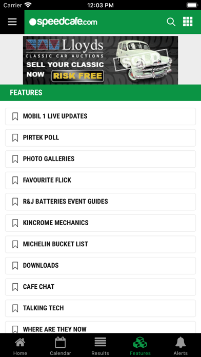 Speedcafe.com Screenshot