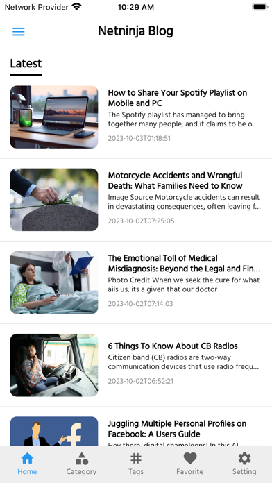 Netninja Blog - Blogger App Screenshot