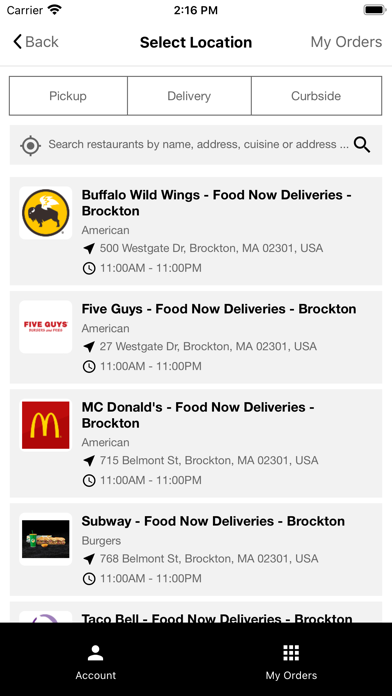 Food Now Deliveries Screenshot