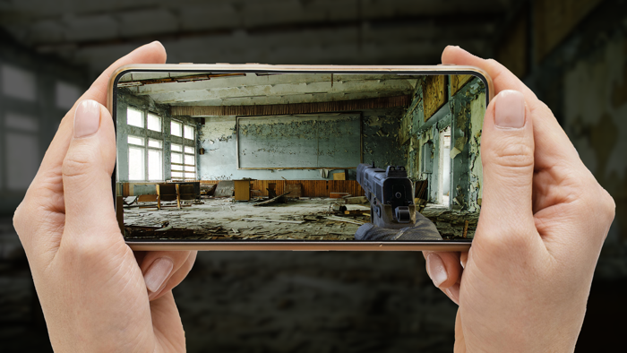 Camera Gun Shooter 3D Fight Si