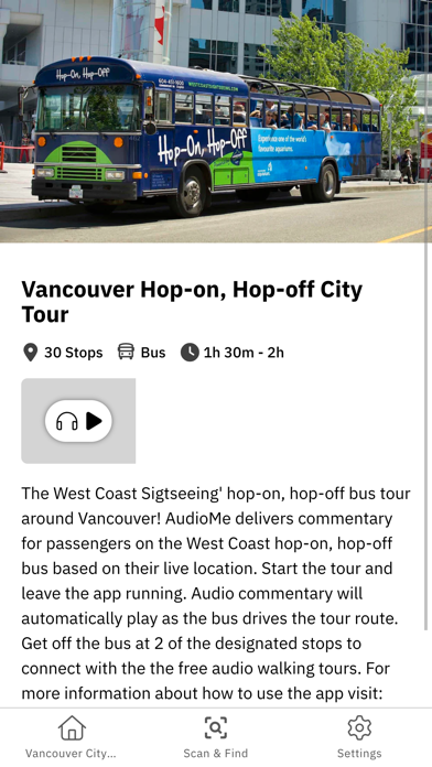 AudioMe Tours Screenshot