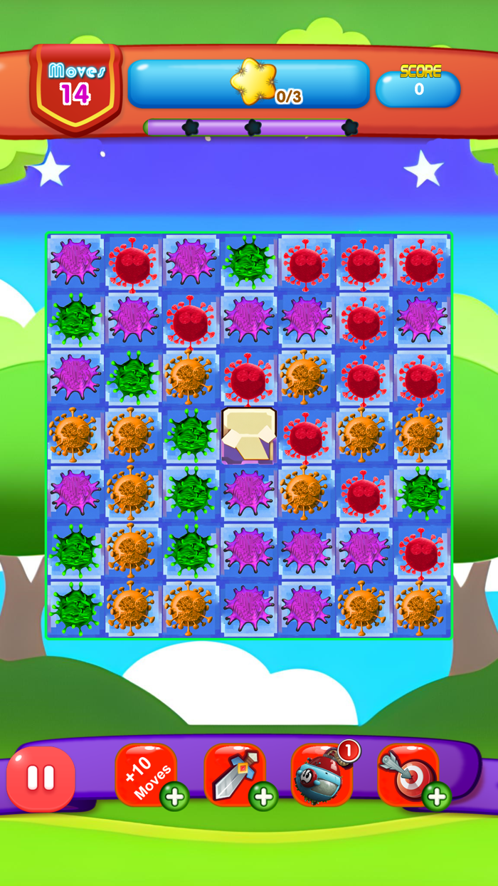 Germ Crush Match 3 Puzzle