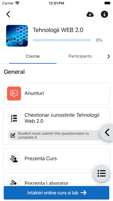 Campus Virtual UPT Screenshot