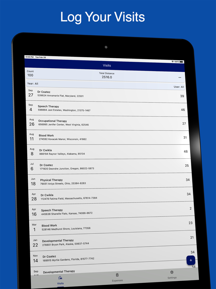 Medical Expenses Log