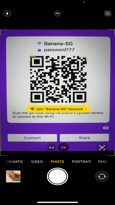 WiFi Pass - Share via QR code Screenshot