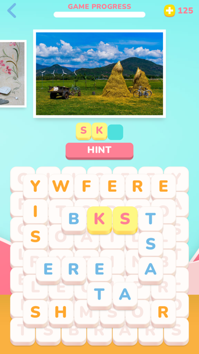 Photo Solitaire Word Game Screenshot