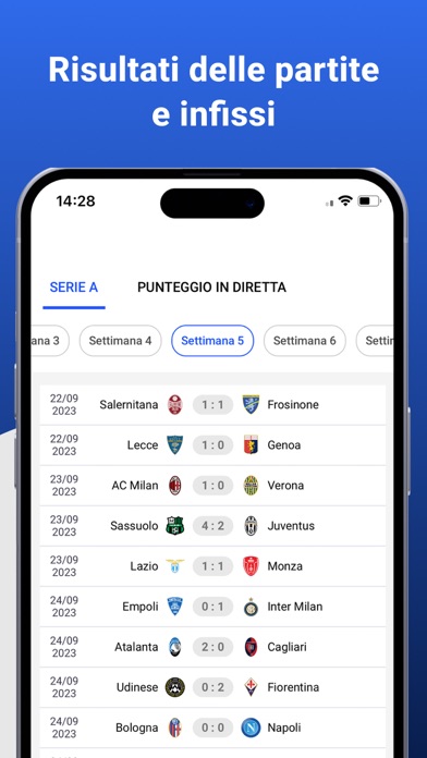 Serie A Live Score Screenshot