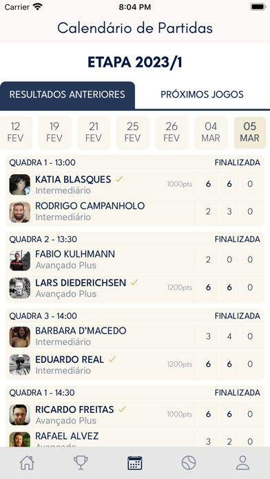 Ranking Consol Tênis Screenshot