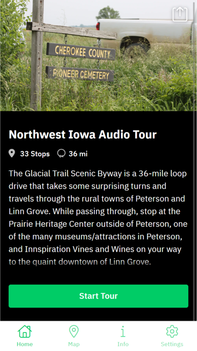 Northwest Iowa Audio Tour Screenshot