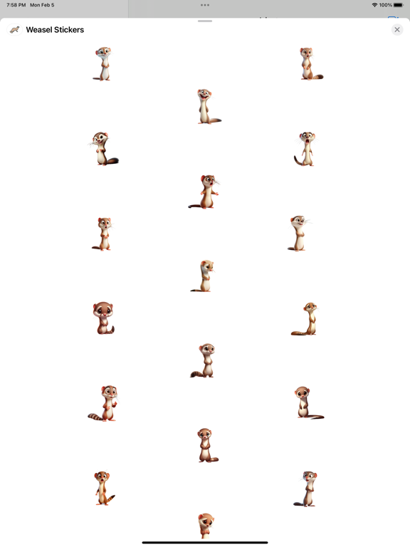 Screenshot #4 pour Weasel Stickers