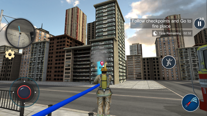 Fireman Rescue Fire Truck Game