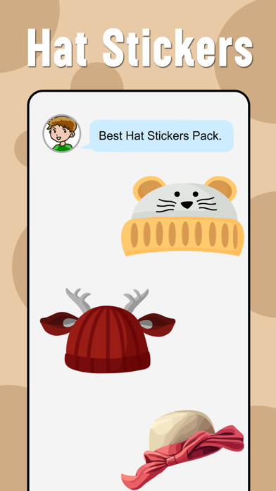 Screenshot #3 pour Hat Sticker Emojis