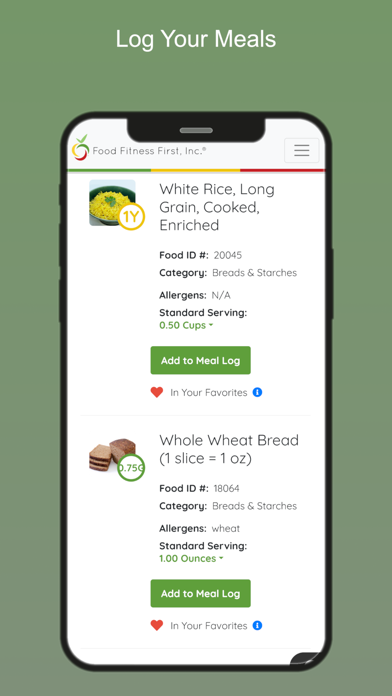 Food Fitness First Screenshot