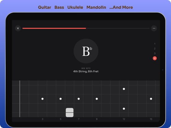 Fret Pro Guitar Notes Trainer iPad screenshot 2 - Education app
