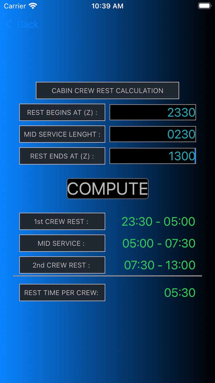 Airline Crew In-Flight Rest