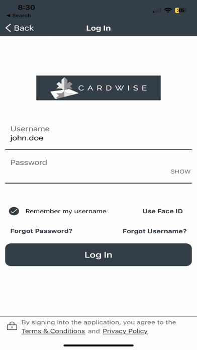CardWise Mobile Screenshot