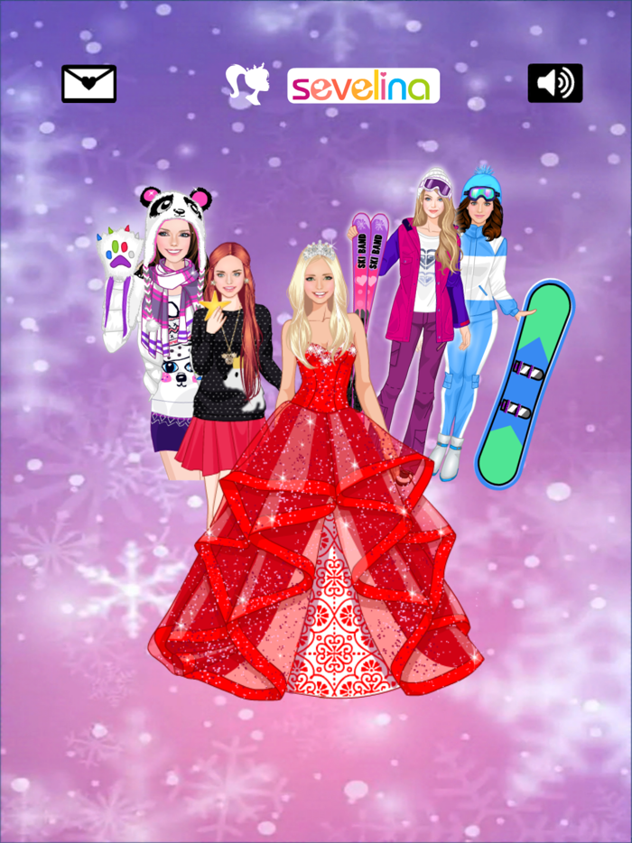 Winter time warm dress up game