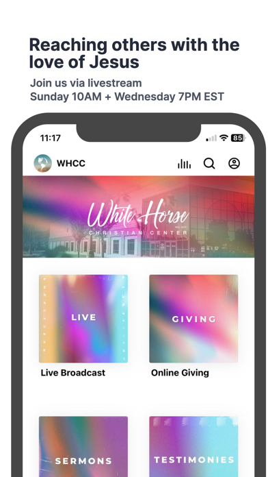 White Horse Christian Center Screenshot