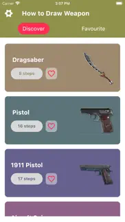 how to draw - ai anime weapons iphone screenshot 1