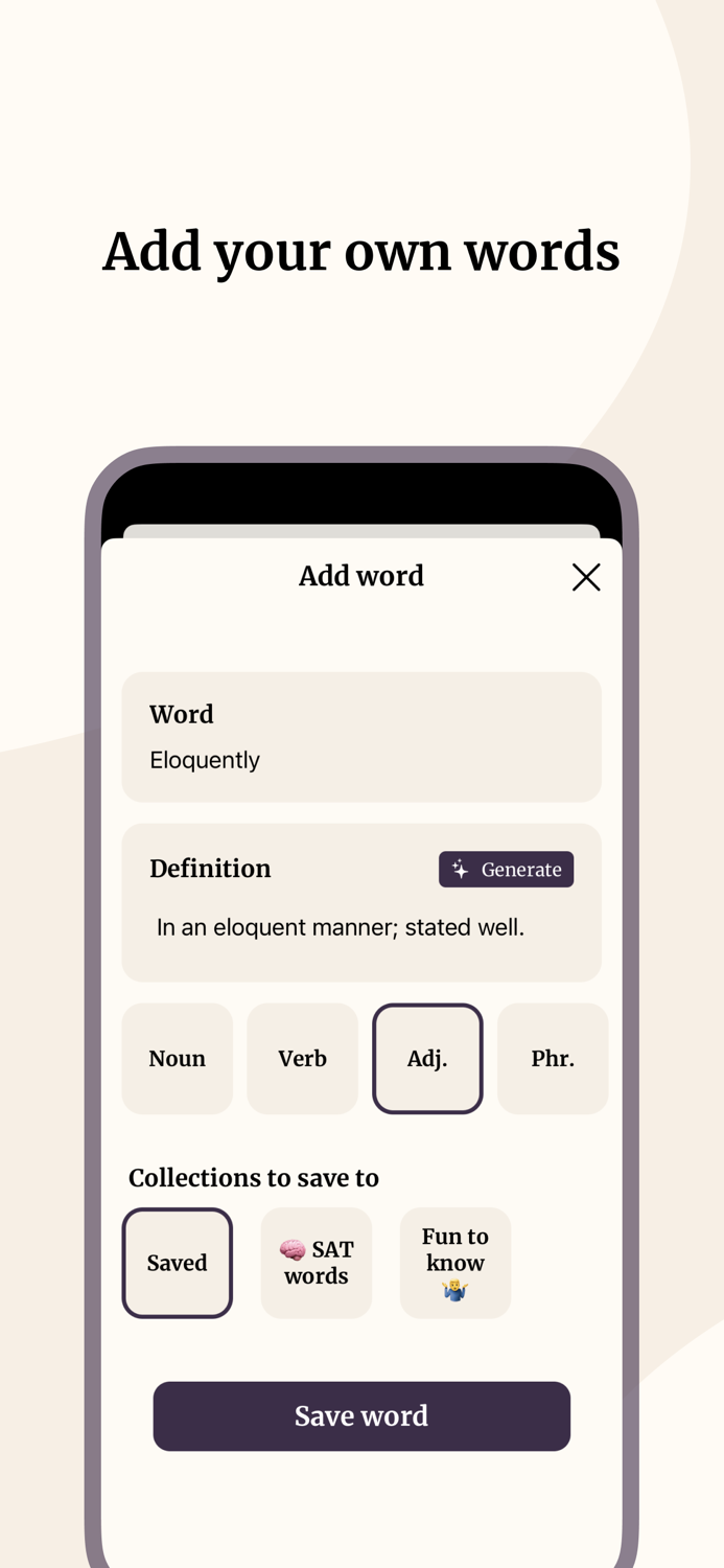 Vocabulary - Learn and study
