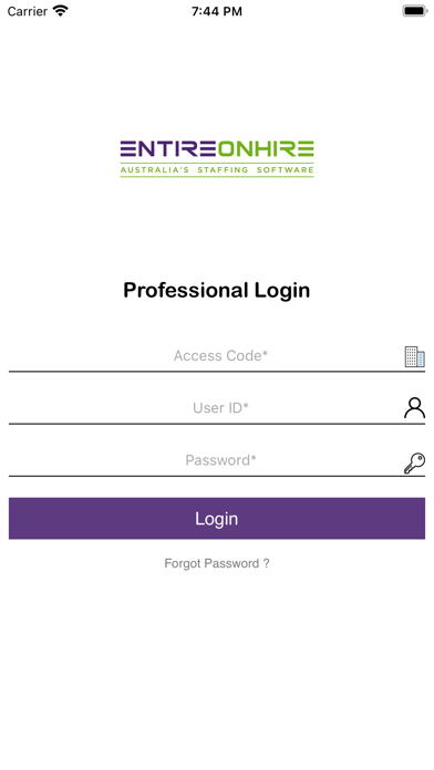 Entire OnHire: Professional Screenshot
