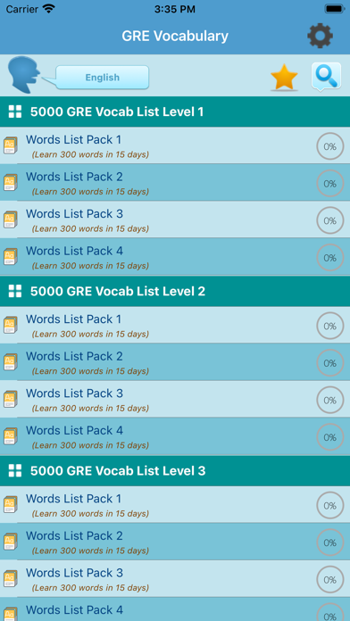 5000 GRE Vocabulary Screenshot