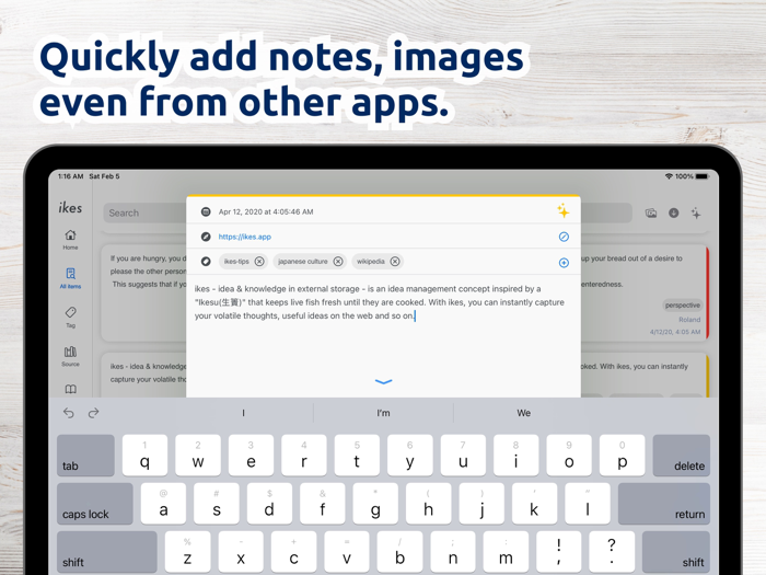 Ikes idea note management