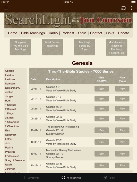 Searchlight with Jon Courson iPad screenshot 2 - Education app
