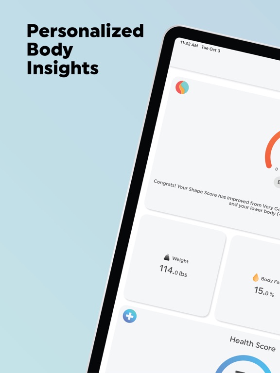 ShapeScale: Body Composition iPad screenshot 2 - Health & Fitness app