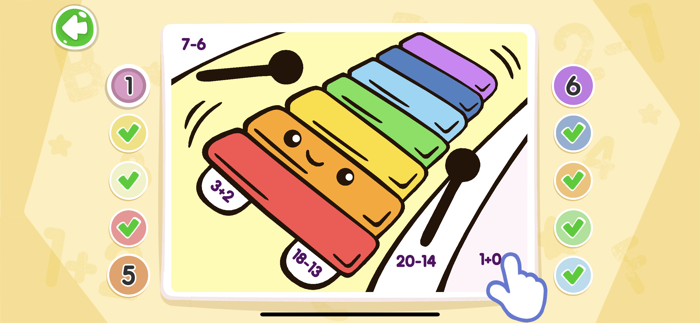 Color by Number Game for Kids