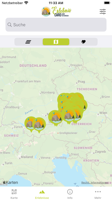 ErlebnisCard Oberösterreich Screenshot