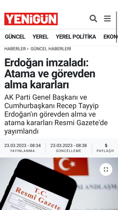 Gazete Yenigün Screenshot