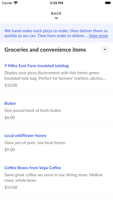 9 Miles East Farm Pizza Screenshot