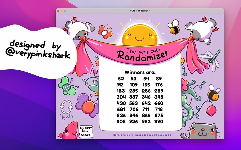 #6. Cute Randomizer (macOS) 由: Hanna Peraroslaya