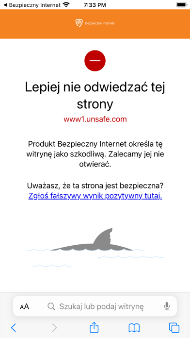 Bezpieczny Internet Screenshot