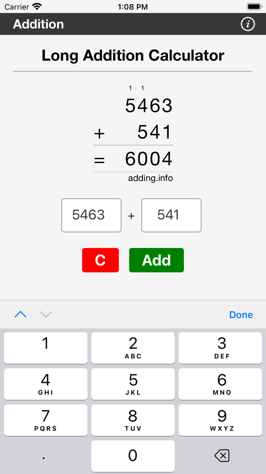 #2. Long Addition (iOS) Podle: H Valeur