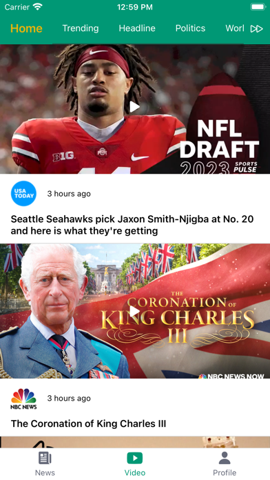Trending News, Us Breaking Screenshot
